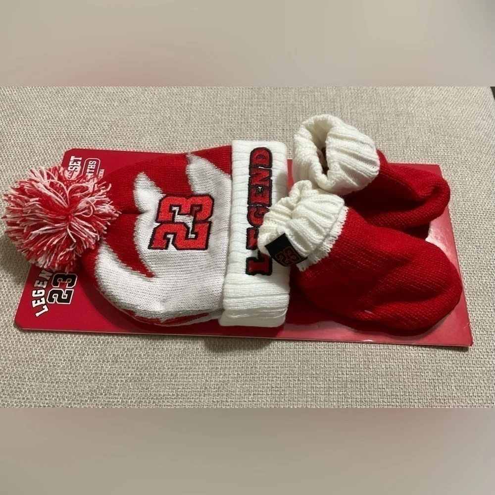 Legend 23 Baby Beanie and Bootie Set